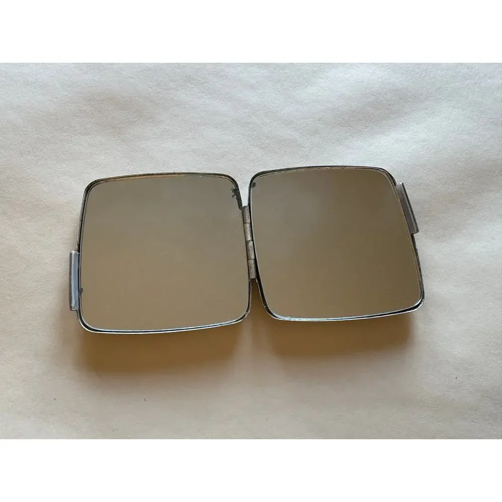 Vintage Silver Tone Double Folding Mirror